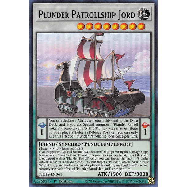Plunder Patrollship Jord - PHHY-EN041 - Super Rare