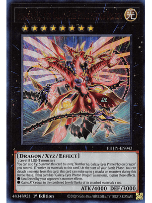 Number C62: Neo Galaxy-Eyes Prime Photon Dragon - PHHY-EN043 - Ultra Rare 