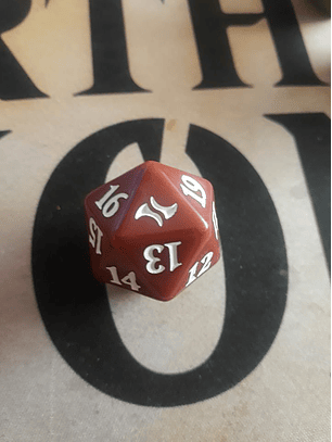 Dado Contador de vida - Rojo Cenizo - Fate Reforged