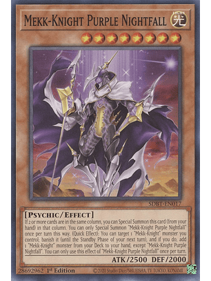 Mekk-Knight Purple Nightfall - SDBT-EN017 - Common 