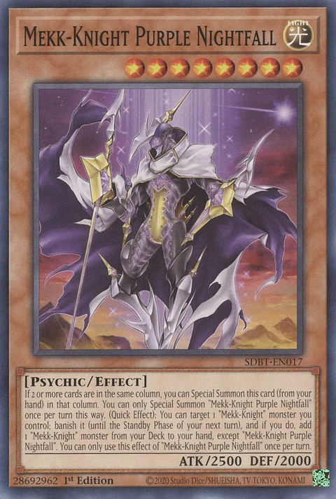 Mekk-Knight Purple Nightfall - SDBT-EN017 - Common 