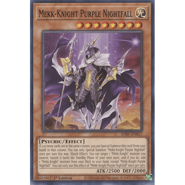 Mekk-Knight Purple Nightfall - SDBT-EN017 - Common 