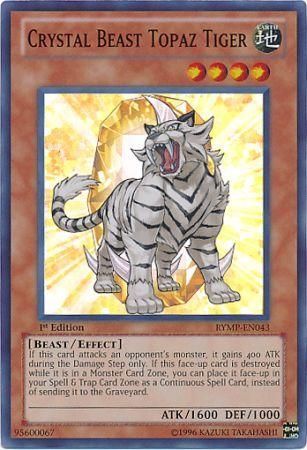 Crystal Beast Topaz Tiger - RYMP-EN043 - Super Rare  1