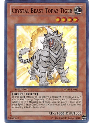 Crystal Beast Topaz Tiger - RYMP-EN043 - Super Rare 