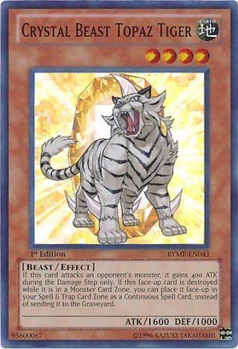 Crystal Beast Topaz Tiger - RYMP-EN043 - Super Rare 