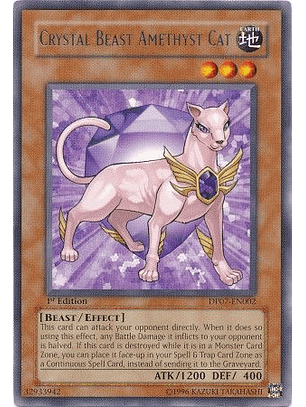 Crystal Beast Amethyst Cat - DP07-EN002 - Rare  