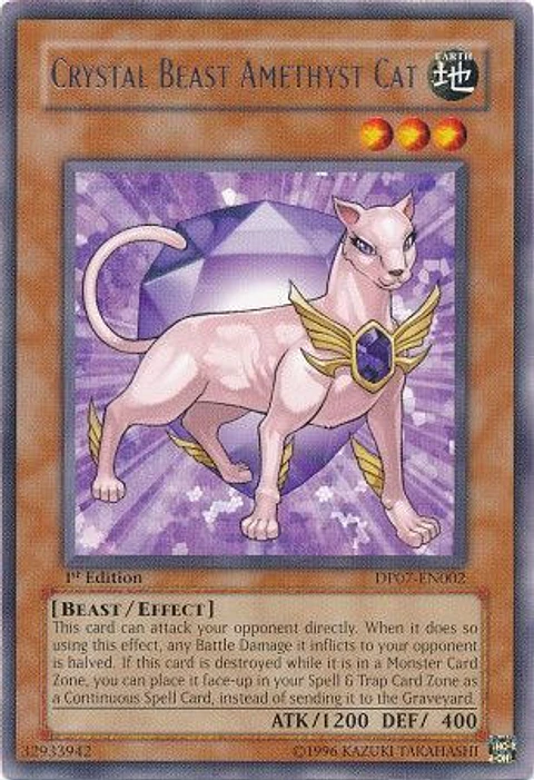 Crystal Beast Amethyst Cat - DP07-EN002 - Rare  