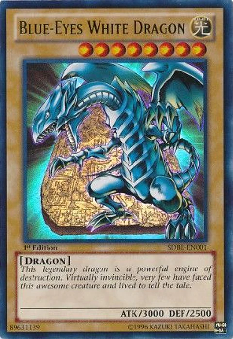 Blue-Eyes White Dragon - SDBE-EN001 - Ultra Rare 1st Edition