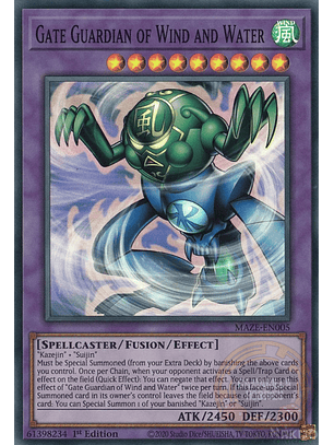 Gate Guardian of Wind and Water - MAZE-EN005 - Super Rare 