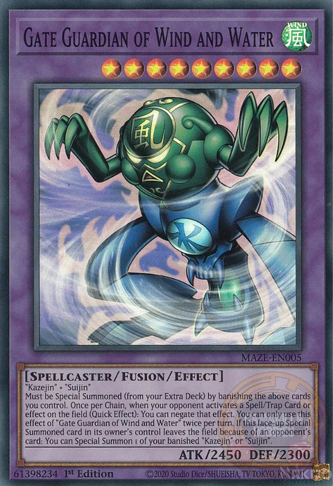 Gate Guardian of Wind and Water - MAZE-EN005 - Super Rare 