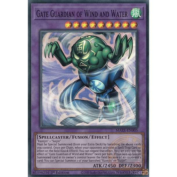 Gate Guardian of Wind and Water - MAZE-EN005 - Super Rare 