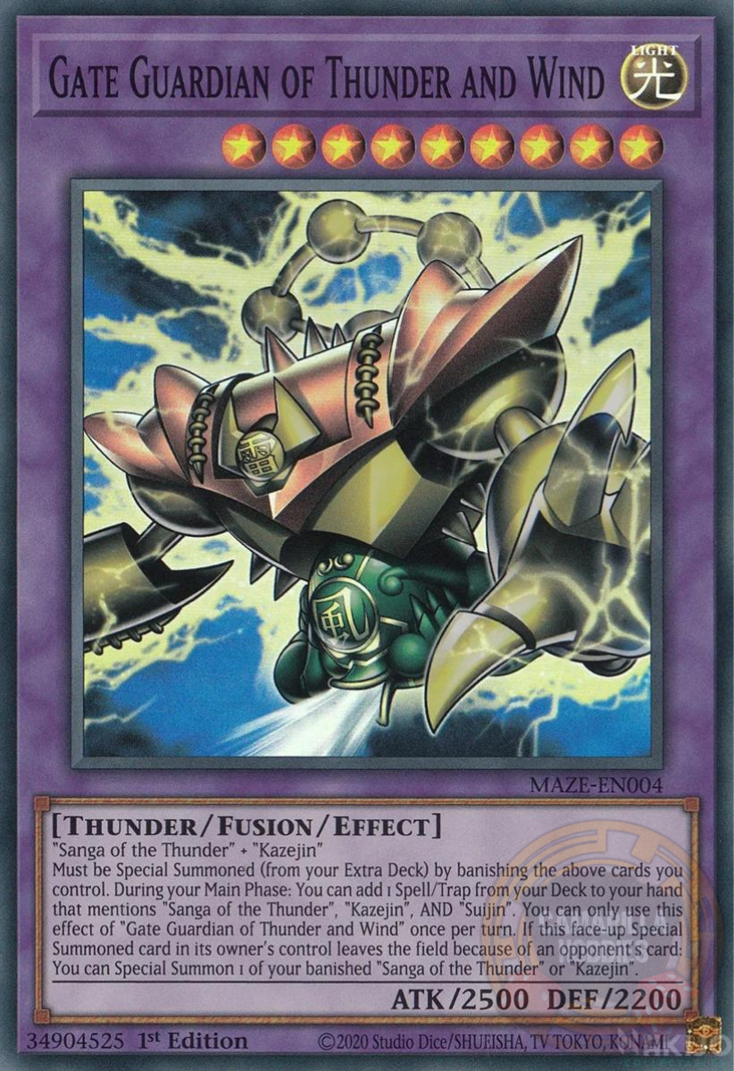 Gate Guardian of Thunder and Wind - MAZE-EN004 - Super Rare  1