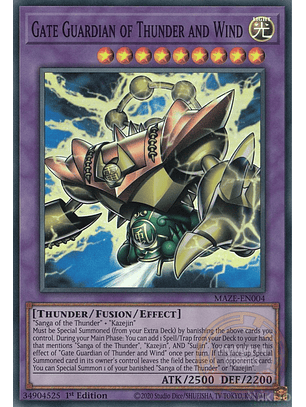 Gate Guardian of Thunder and Wind - MAZE-EN004 - Super Rare 