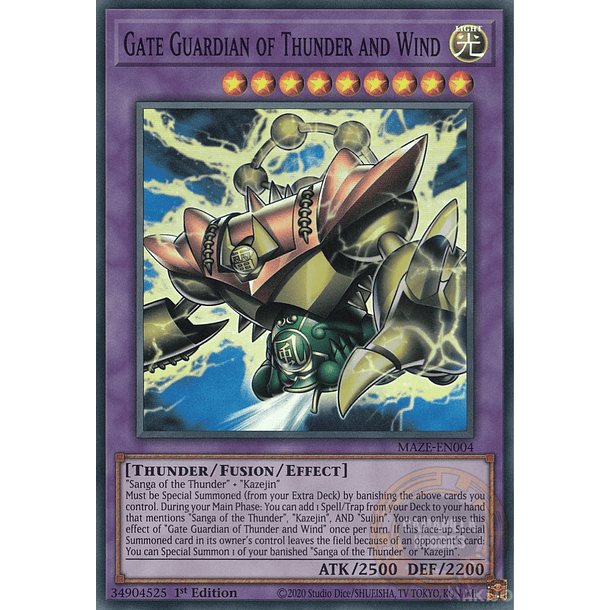 Gate Guardian of Thunder and Wind - MAZE-EN004 - Super Rare 