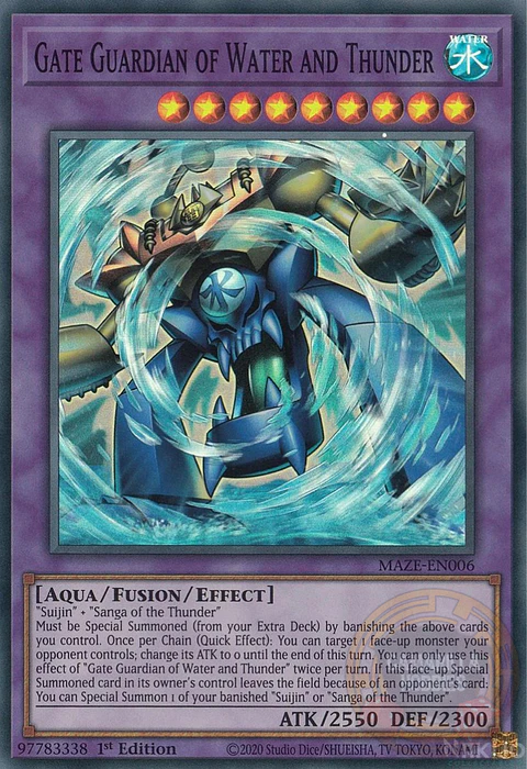 Gate Guardian of Water and Thunder - MAZE-EN006 - Super Rare 