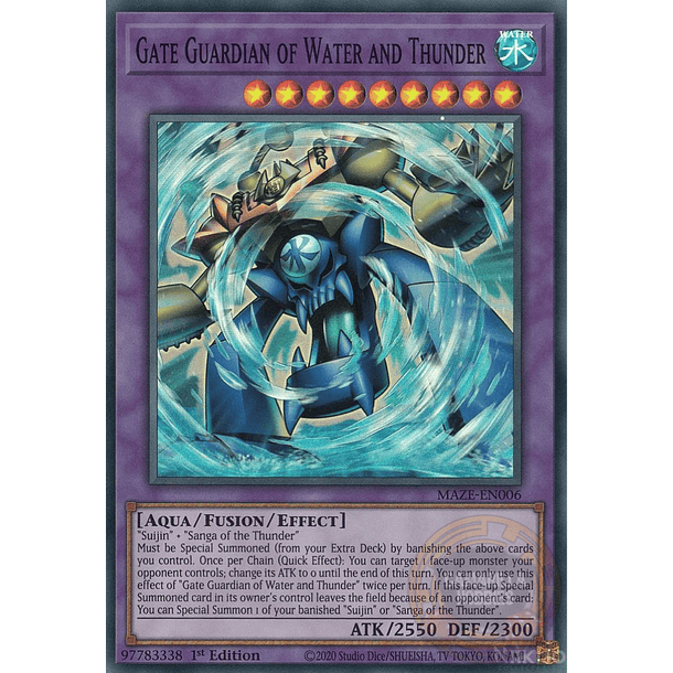 Gate Guardian of Water and Thunder - MAZE-EN006 - Super Rare 