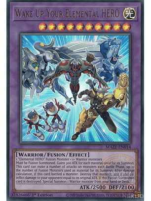 Wake Up Your Elemental HERO - MAZE-EN014 - Ultra Rare 