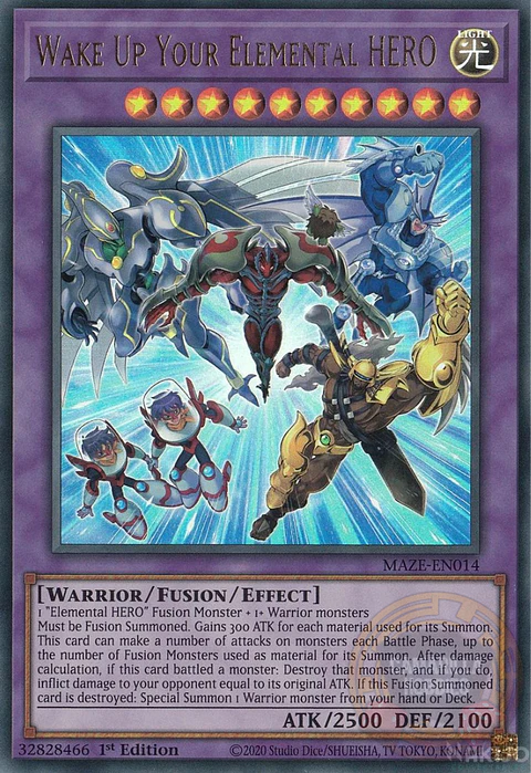 Wake Up Your Elemental HERO - MAZE-EN014 - Ultra Rare 