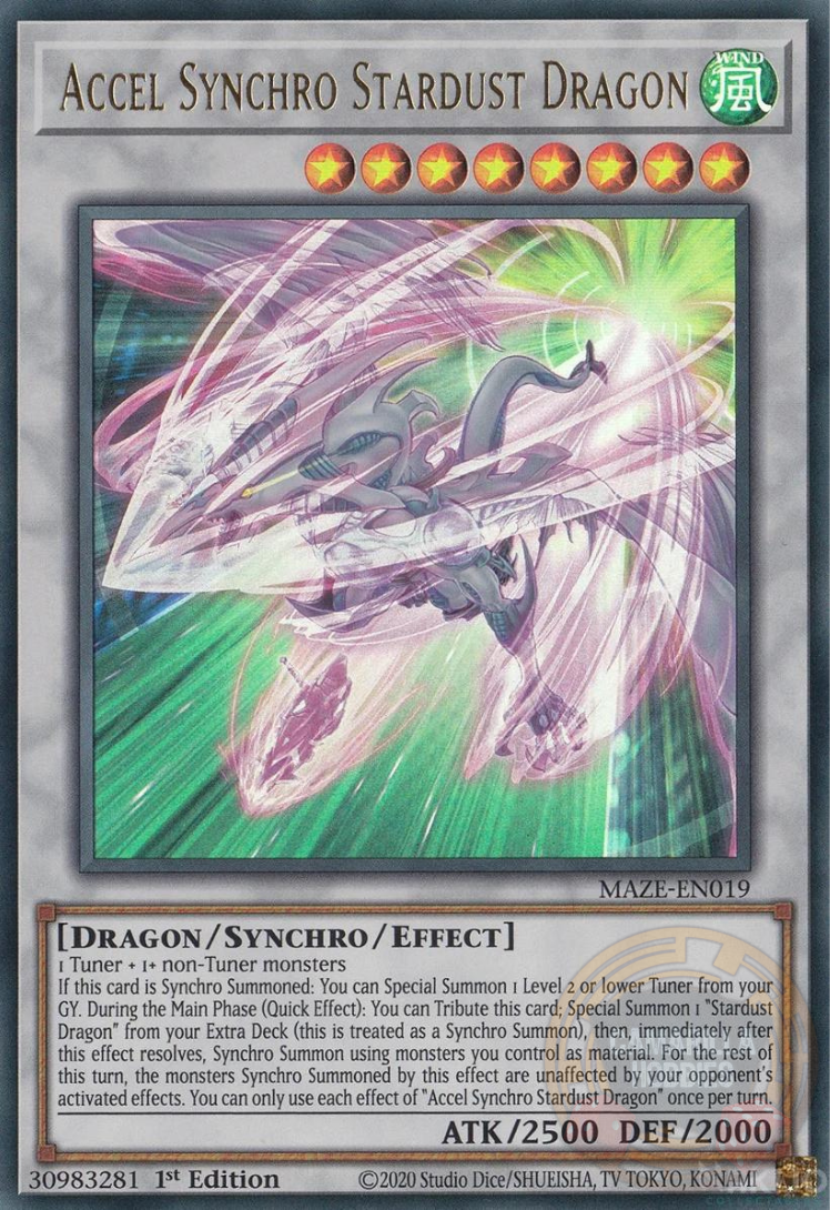 Accel Synchro Stardust Dragon - MAZE-EN019 - Ultra Rare  1