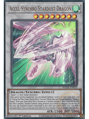 Accel Synchro Stardust Dragon - MAZE-EN019 - Ultra Rare 