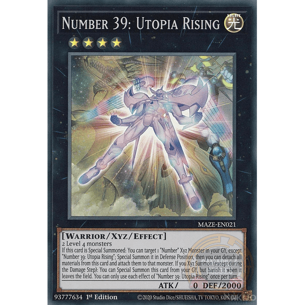 Number 39: Utopia Rising - MAZE-EN021 - Super Rare 