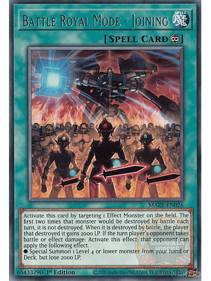 Battle Royal Mode - Joining - MAZE-EN026 - Rare 