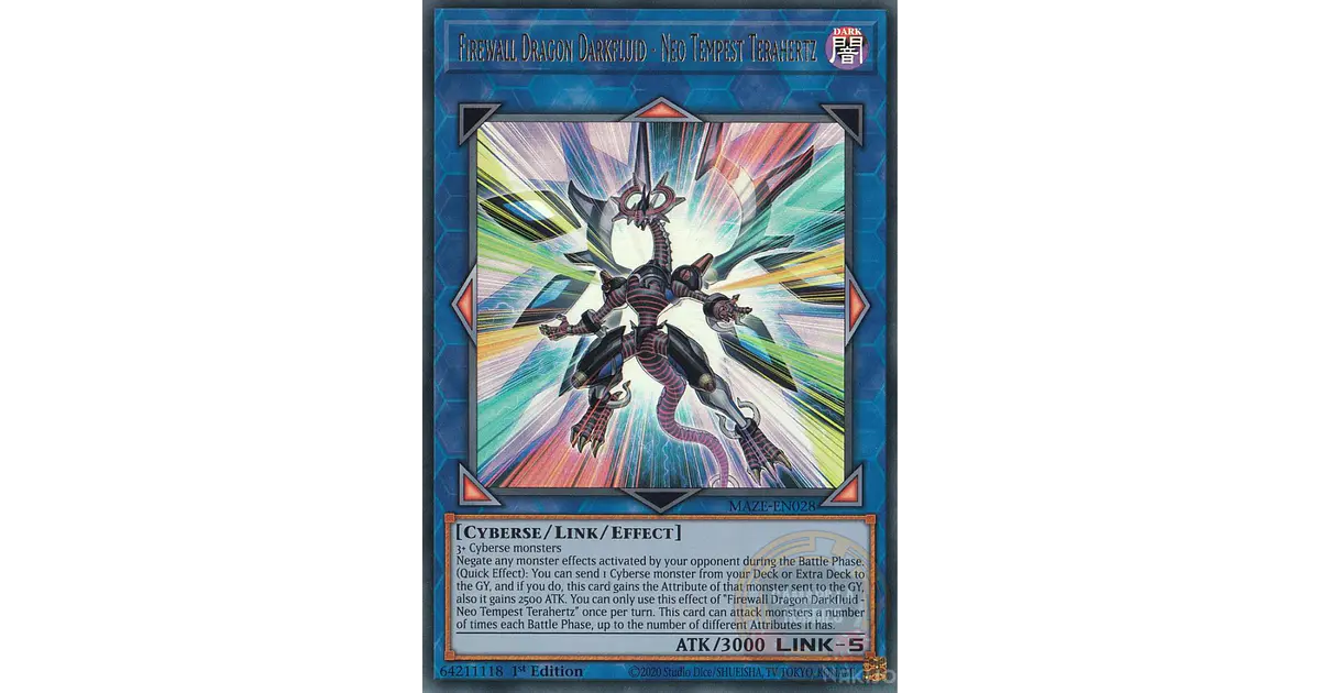 Firewall Dragon Darkfluid - Neo Tempest Terahertz - MAZE-EN0