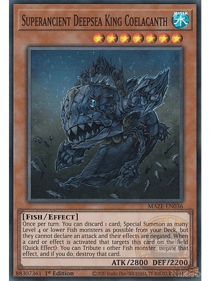 Superancient Deepsea King Coelacanth - MAZE-EN036 - Super Rare 