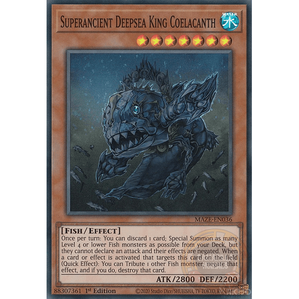 Superancient Deepsea King Coelacanth - MAZE-EN036 - Super Rare 
