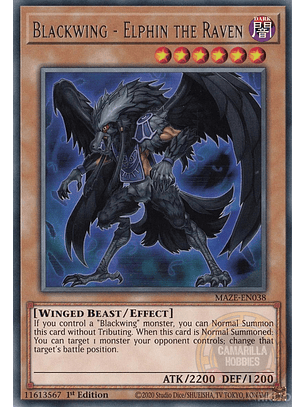 Blackwing - Elphin the Raven - MAZE-EN038 - Rare 