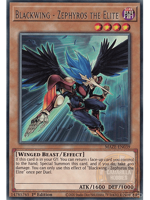 Blackwing - Zephyros the Elite - MAZE-EN039 - Rare 