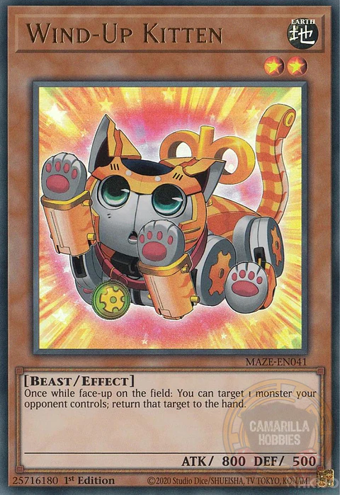 Wind-Up Kitten - MAZE-EN041 - Ultra Rare 