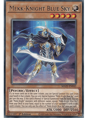 Mekk-Knight Blue Sky - MAZE-EN043 - Rare 