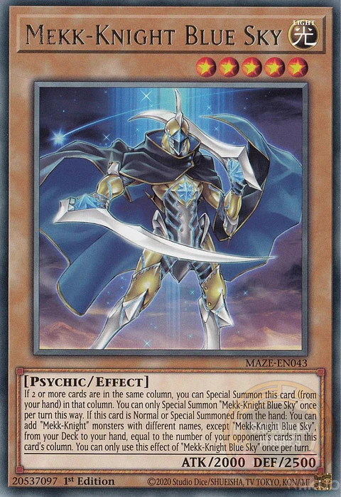 Mekk-Knight Blue Sky - MAZE-EN043 - Rare 