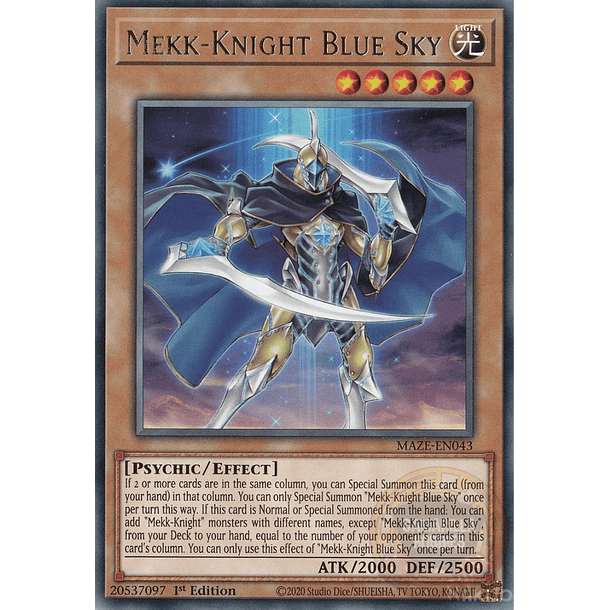 Mekk-Knight Blue Sky - MAZE-EN043 - Rare 