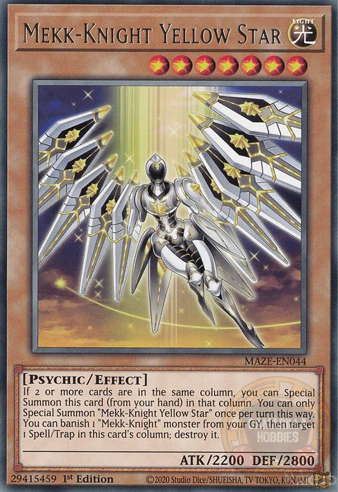 Mekk-Knight Yellow Star - MAZE-EN044 - Rare 