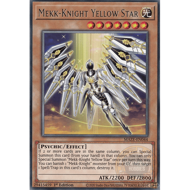 Mekk-Knight Yellow Star - MAZE-EN044 - Rare 
