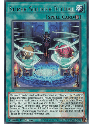 Super Soldier Ritual - MAZE-EN060 - Rare 