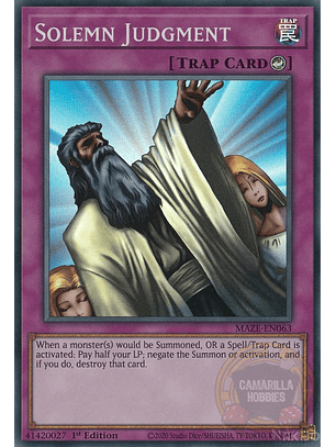 Solemn Judgment - MAZE-EN063 - Super Rare 