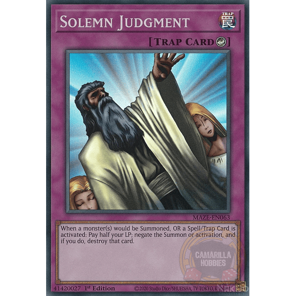 Solemn Judgment - MAZE-EN063 - Super Rare 