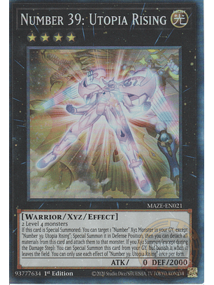 Number 39: Utopia Rising - MAZE-EN021 - Collector Rare  