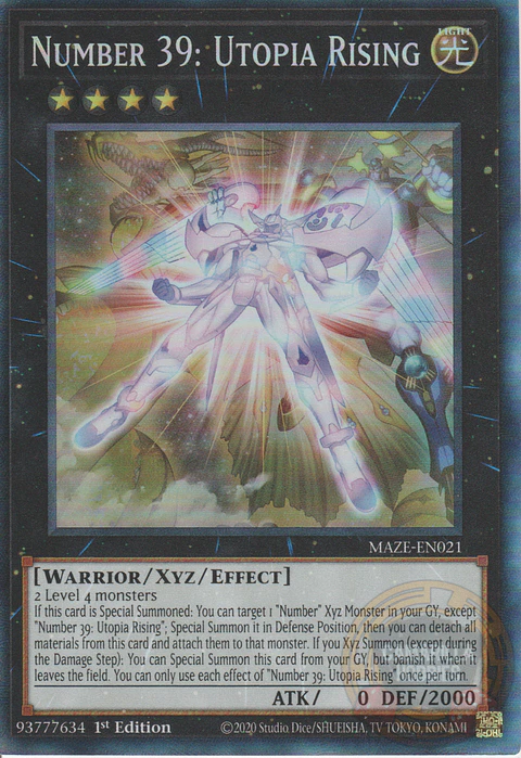Number 39: Utopia Rising - MAZE-EN021 - Collector Rare  