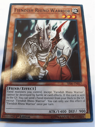 Fiendish Rhino Warrior - SR06-EN017 - Common