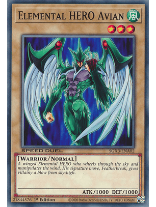 Elemental HERO Avian - SGX3-ENA02 - Common