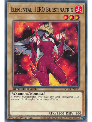 Elemental HERO Burstinatrix - SGX3-ENA03 - Common