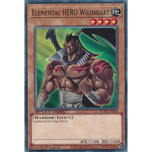 Elemental HERO Wildheart - SGX3-ENA06 - Common