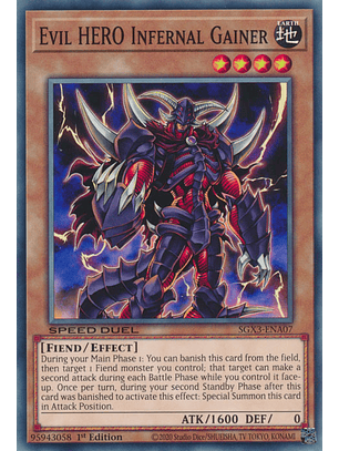 Evil HERO Infernal Gainer - SGX3-ENA07 - Common
