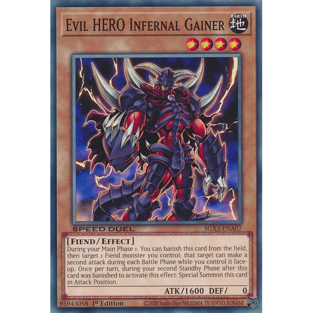 Evil HERO Infernal Gainer - SGX3-ENA07 - Common