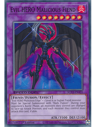 Evil HERO Malicious Fiend - SGX3-ENA21 - Common