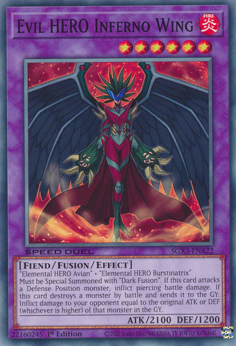 Evil HERO Inferno Wing - SGX3-ENA22 - Common